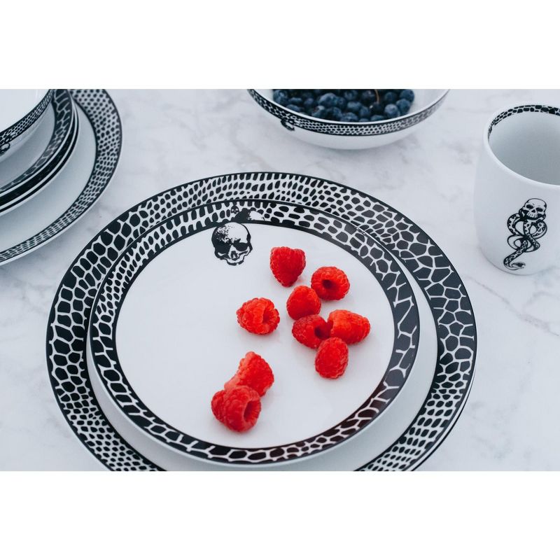 Robe Factory LLC Harry Potter Voldemort Death Eater Dinnerware Sets | 16-Piece Ceramic Dinner Set
