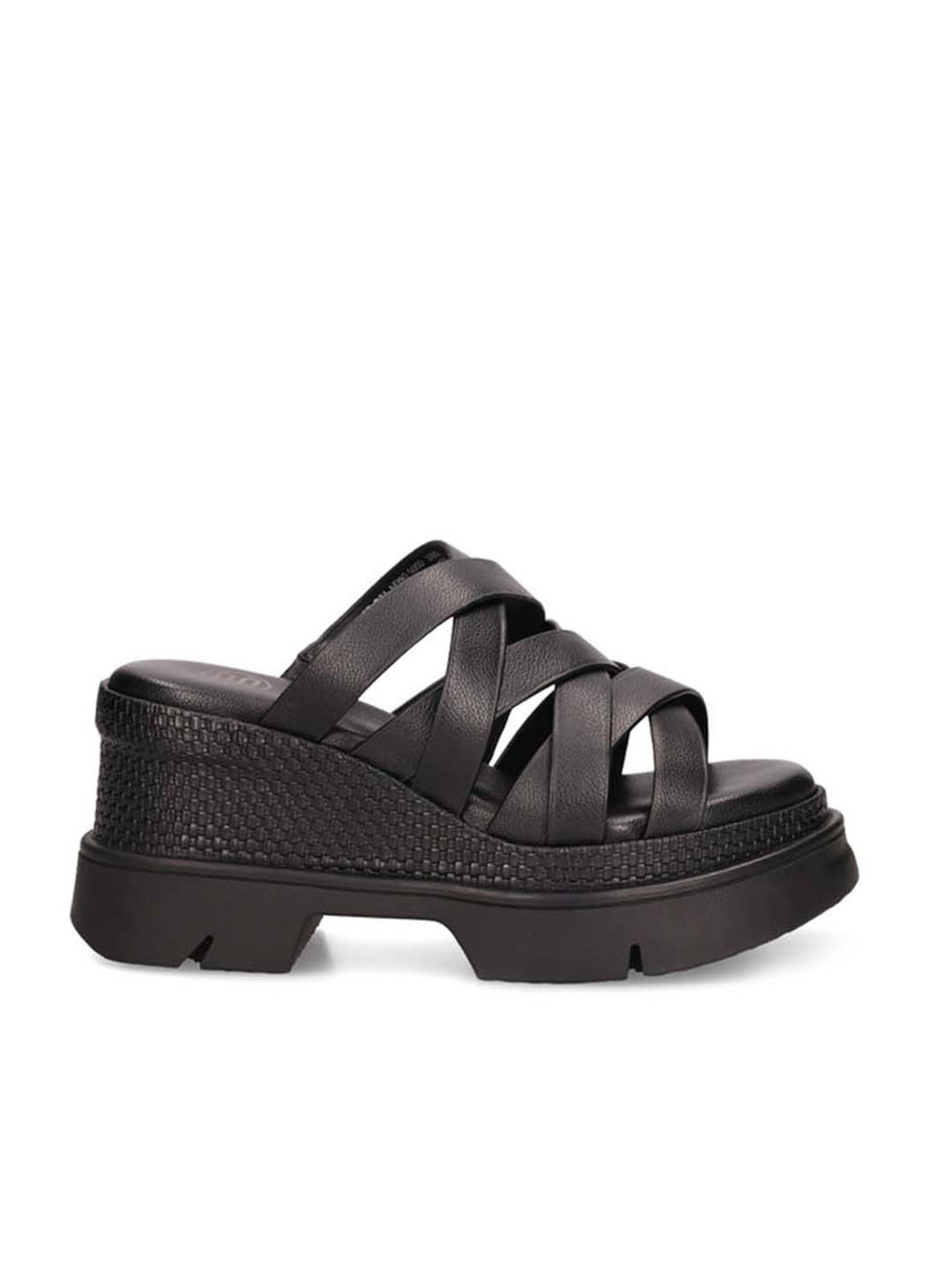 BAGATT Women's Trish Black Casual Sandals
