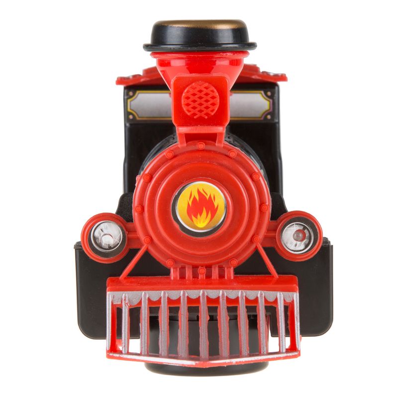 Toy Train Locomotive Engine Car with Battery-Powered Lights, Sounds and Bump-n-Go Movement for Boys and Girls by Hey! Play! Black