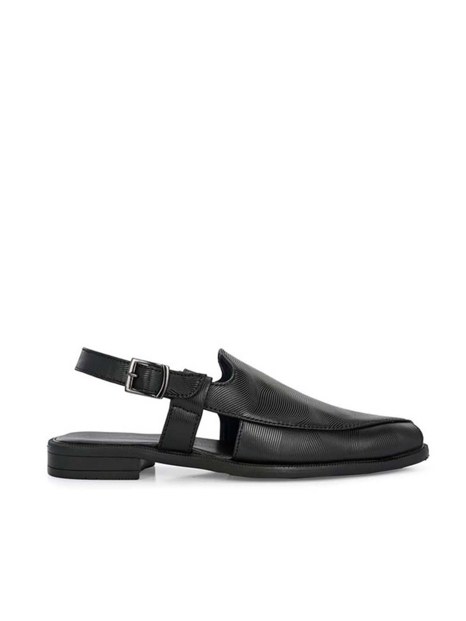 San Frissco Men's Black Back Strap Sandals