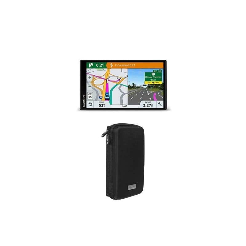 DriveSmart 51 NA LMT-S with Lifetime Maps+ Basics Hard Carrying Case for 5-Inch GPS - Black