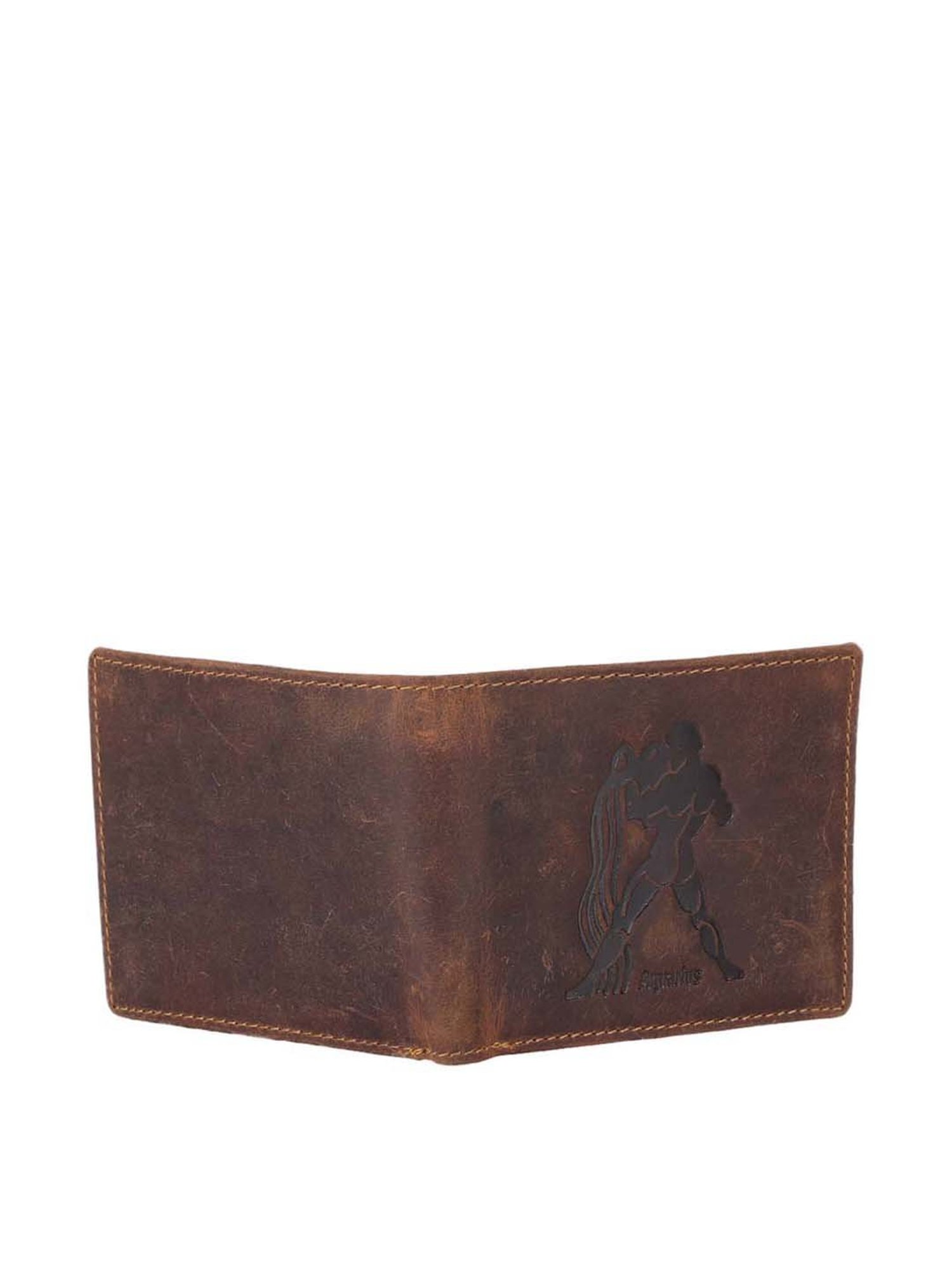 Alvaro Castagnino Brown Leather Bi-Fold Wallet for Men