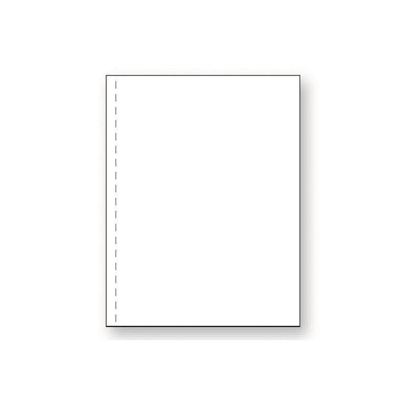 8-1/2'' x 11" Laser Cut Sheet, 24# White Stock, 19 Hole GBC Punch (Carton of 2500)
