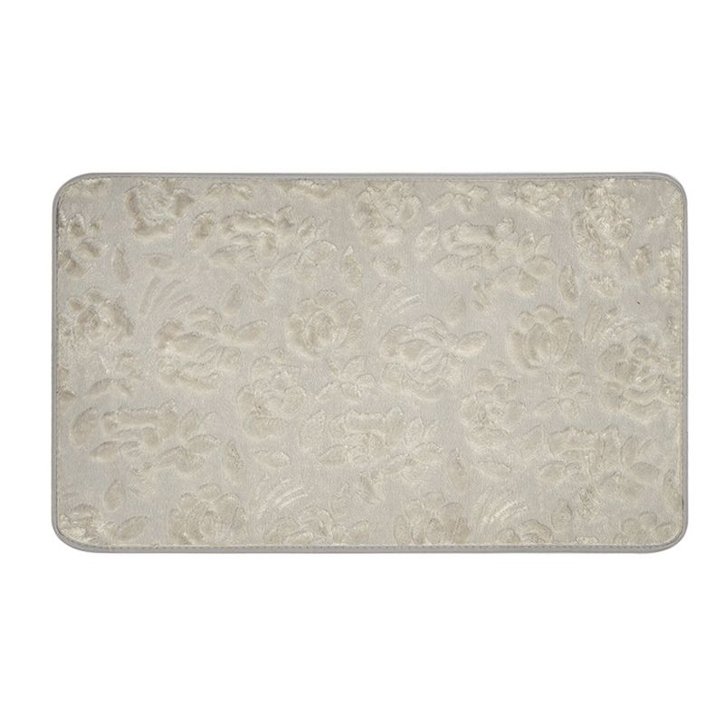 1'8"x2'6" Rectangle Indoor and Outdoor Rubber Floor Mat Gray - PiccoCasa