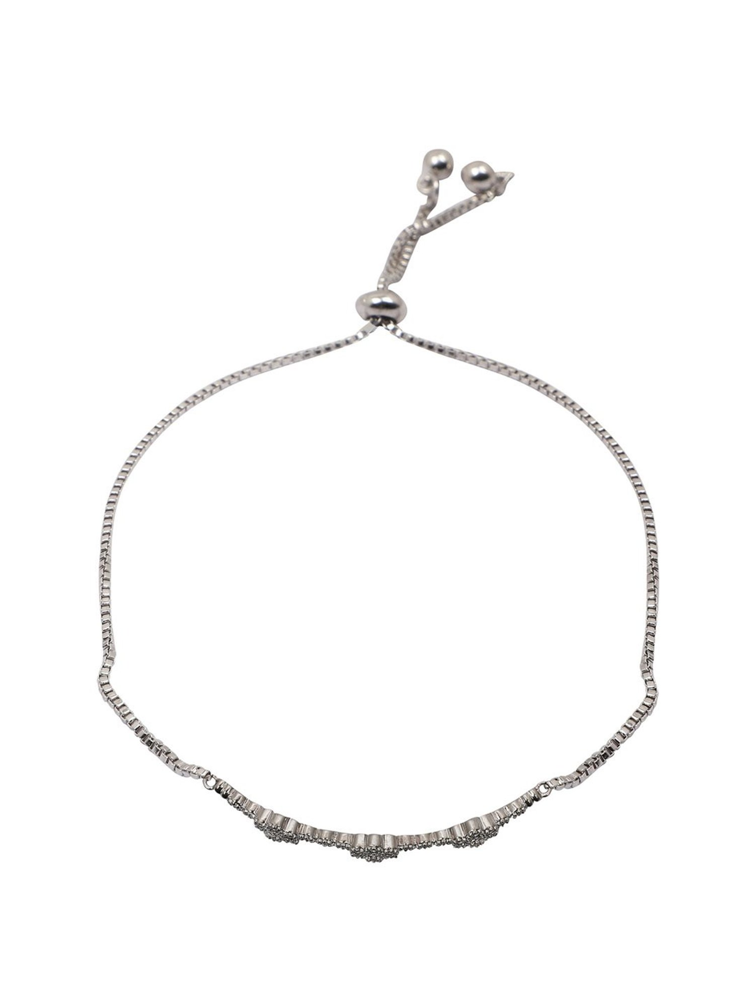 Clara Enzo 92.5 Sterling Silver Swarovski Zirconia Bracelet