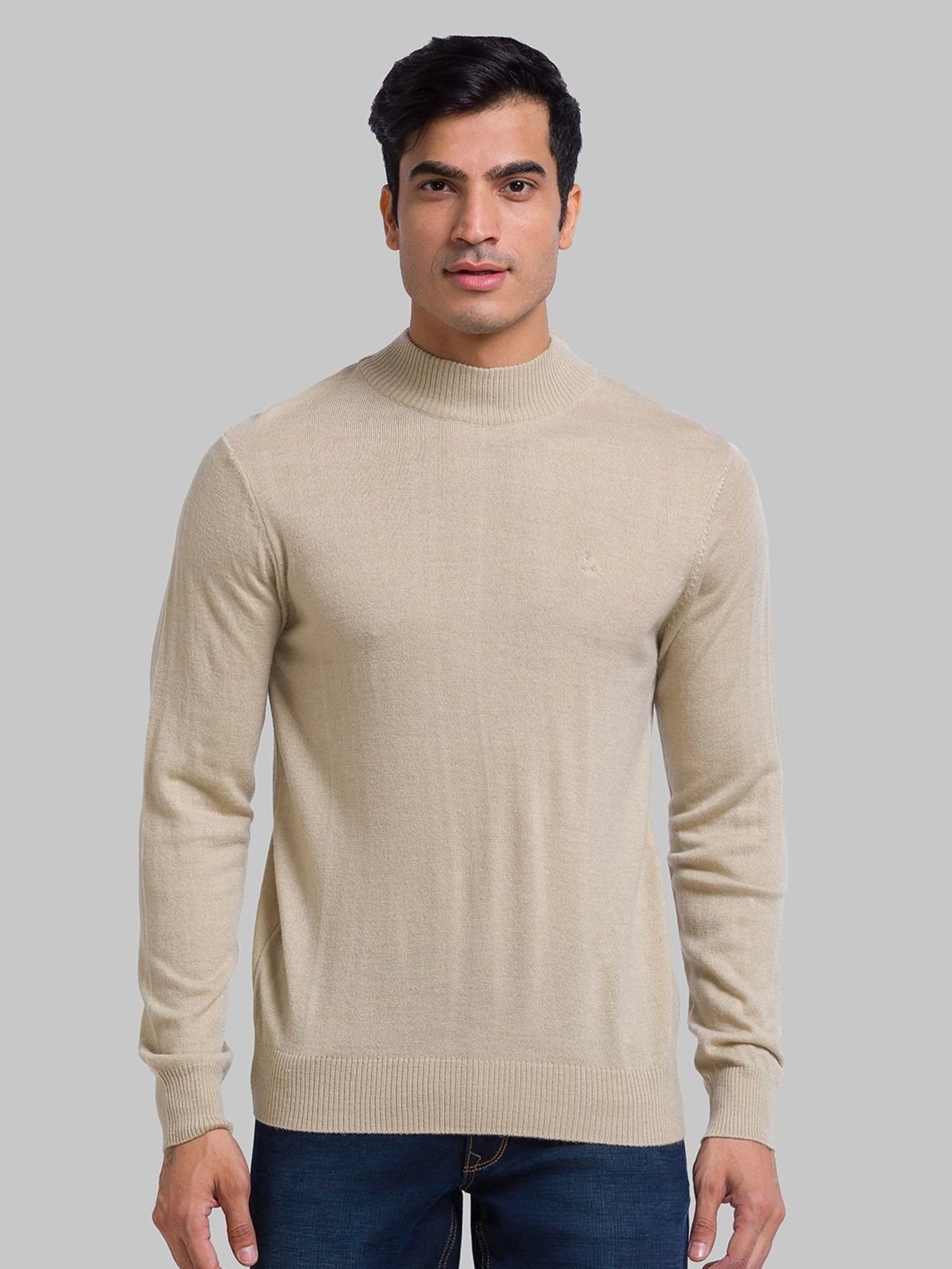 Parx Beige Regular Fit Sweater