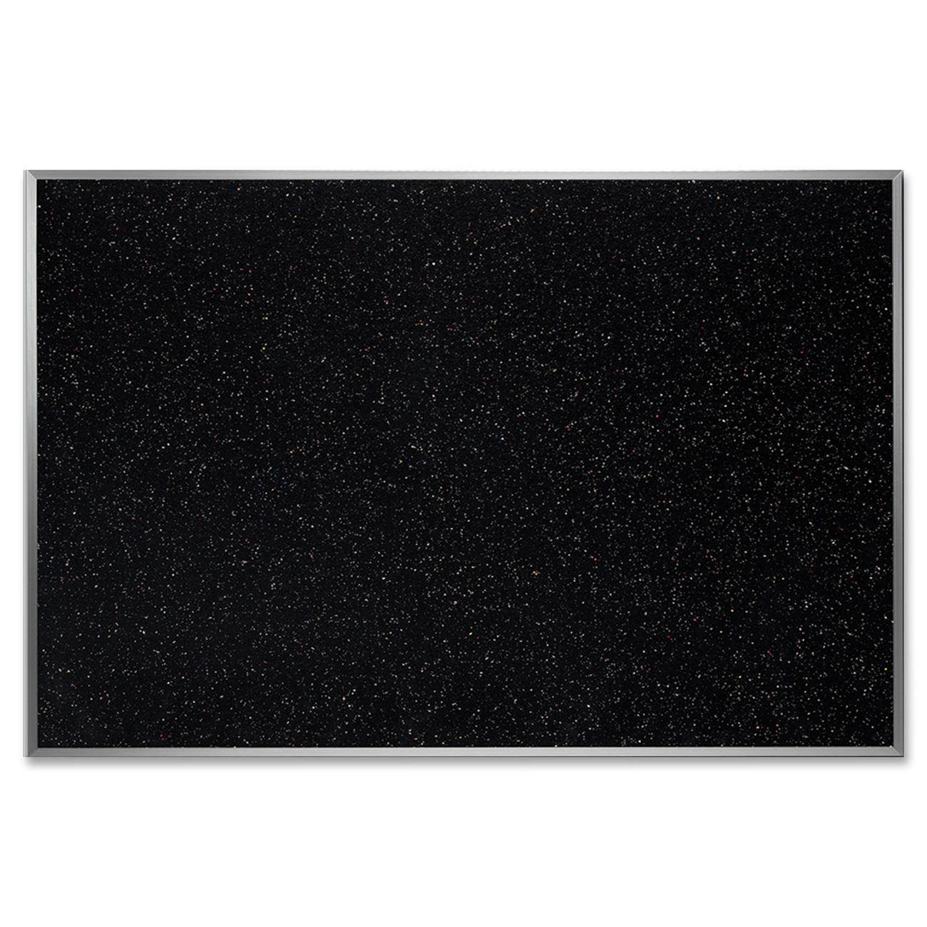 24.0" x 36.0" Aluminum Frame Recycled Rubber Bulletin Board - Confetti