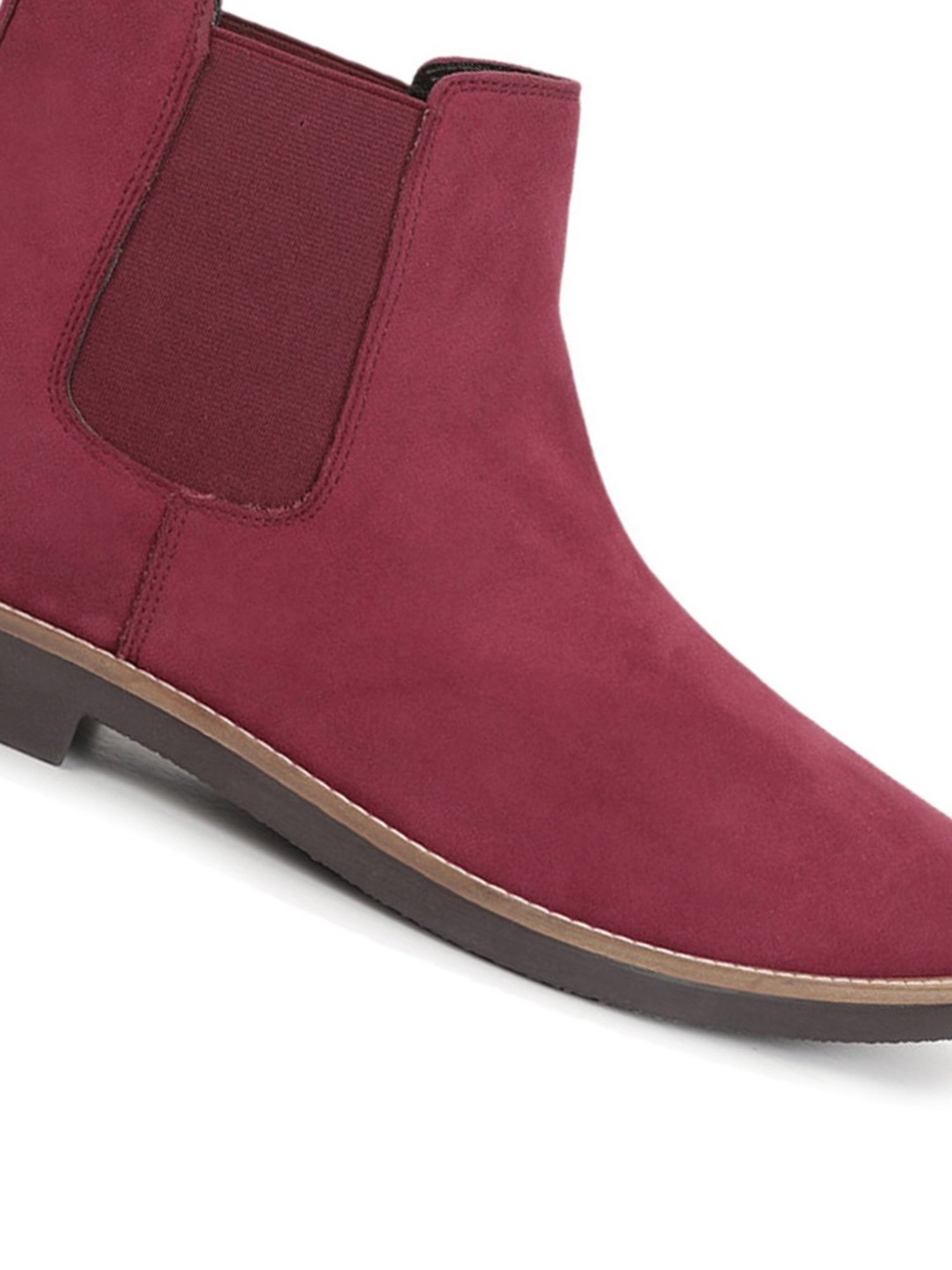 Yoho Men's Burgundy Chelsea Boots