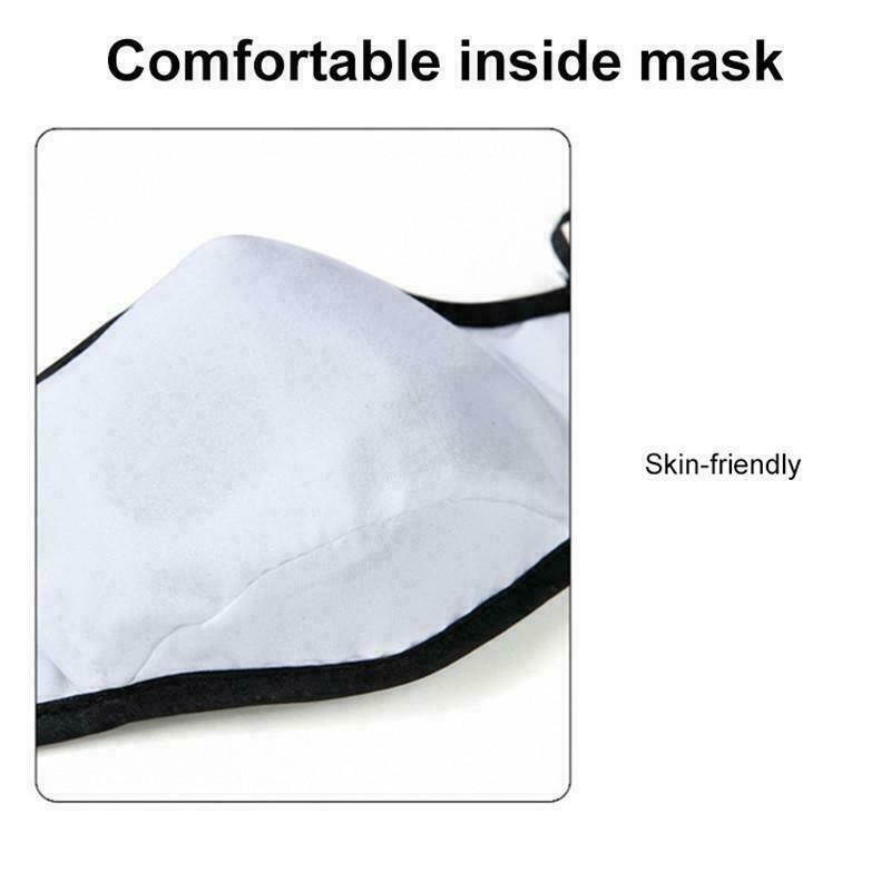 4 PCS Washable Face Mask Black Reusable Breathable Unisex Double Layer Cotton