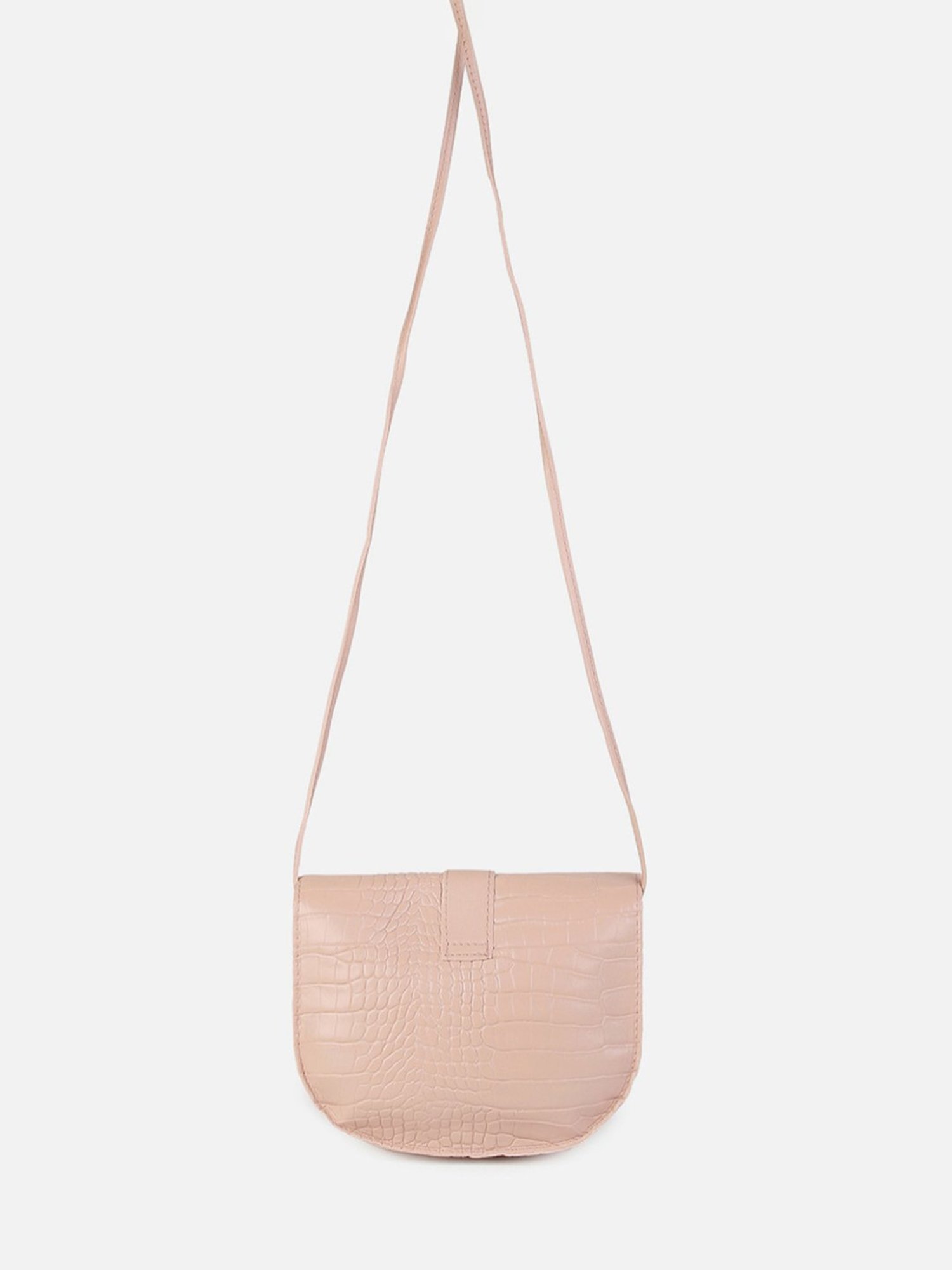 HauteSauce Orange Textured Medium Handheld Handbag