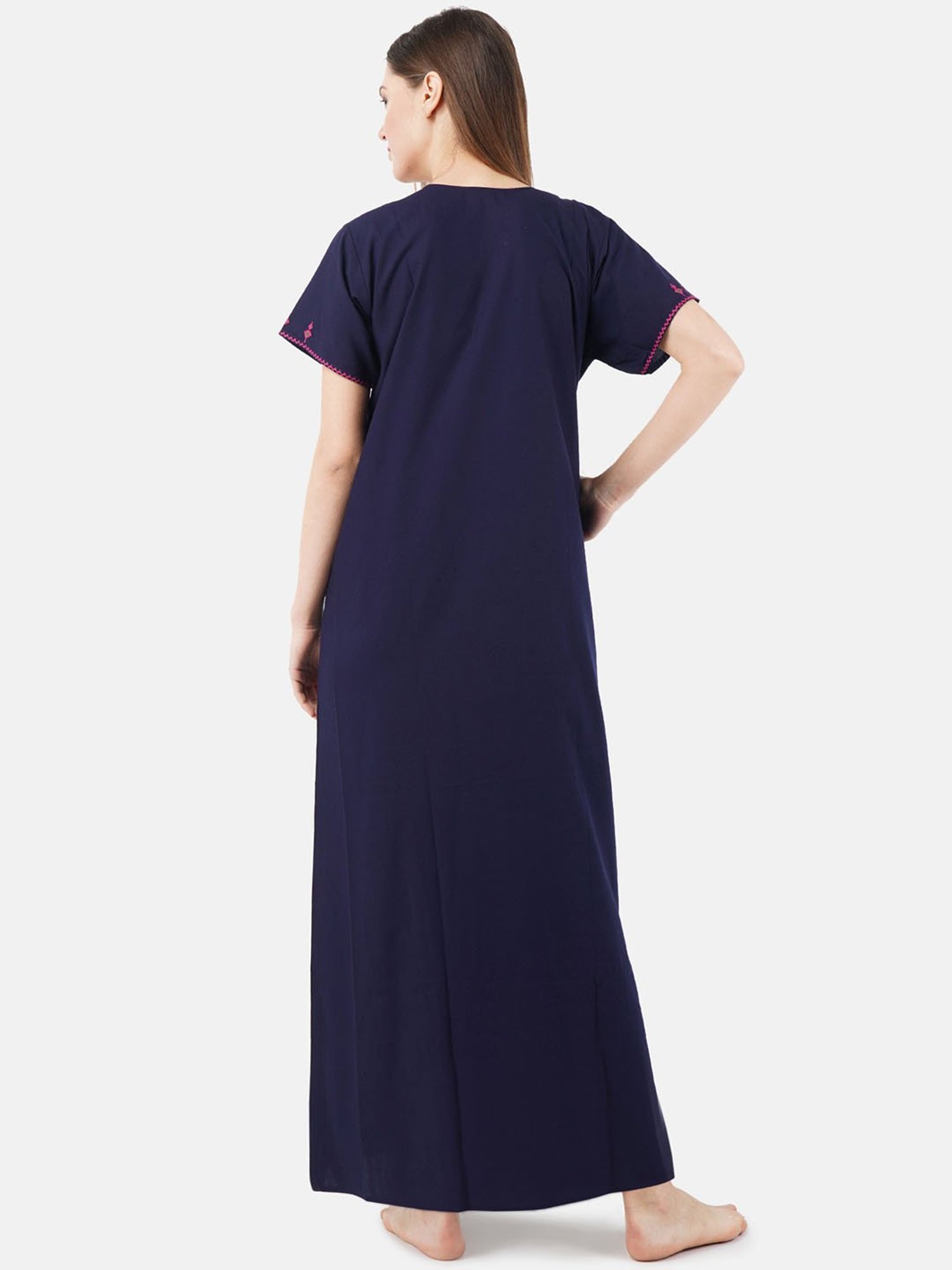 KOI SLEEPWEAR Navy Embroidered Nighty