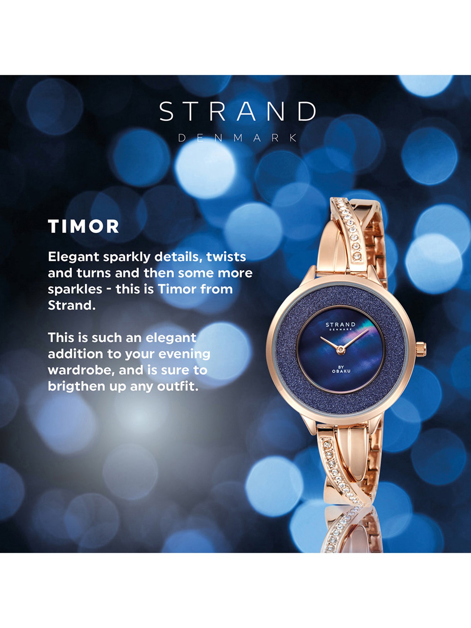 Strand By Obaku S730LXVLSV Timor Lapis Analog Watch for Women