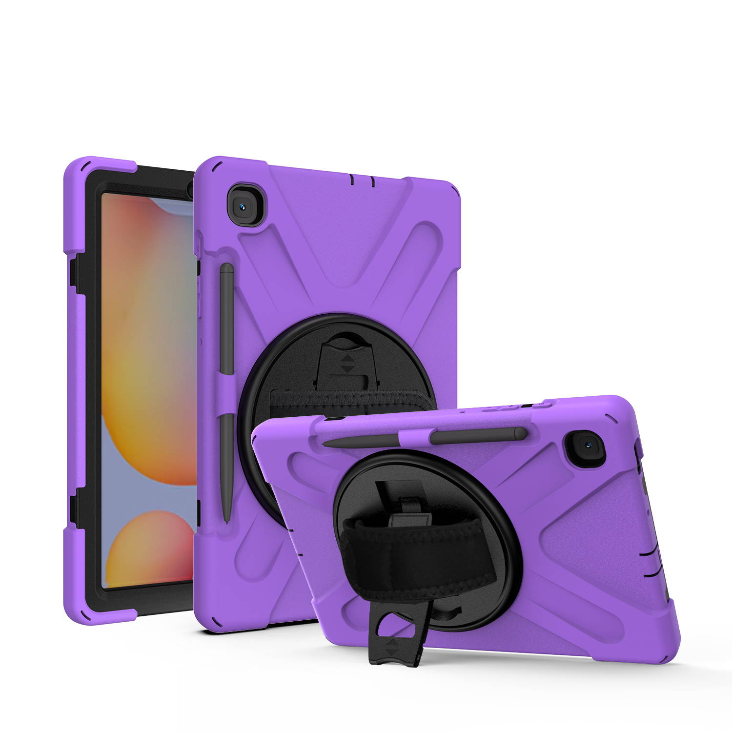 Galaxy Tab S6 LITE 10.4 P610 Case Cover, Heavy Duty Shield, Kickstand, Handstrap, Carrying Shoulderstrap Sling For Samsung Galaxy Tab S6 Lite 10.4 P610 [Purple]