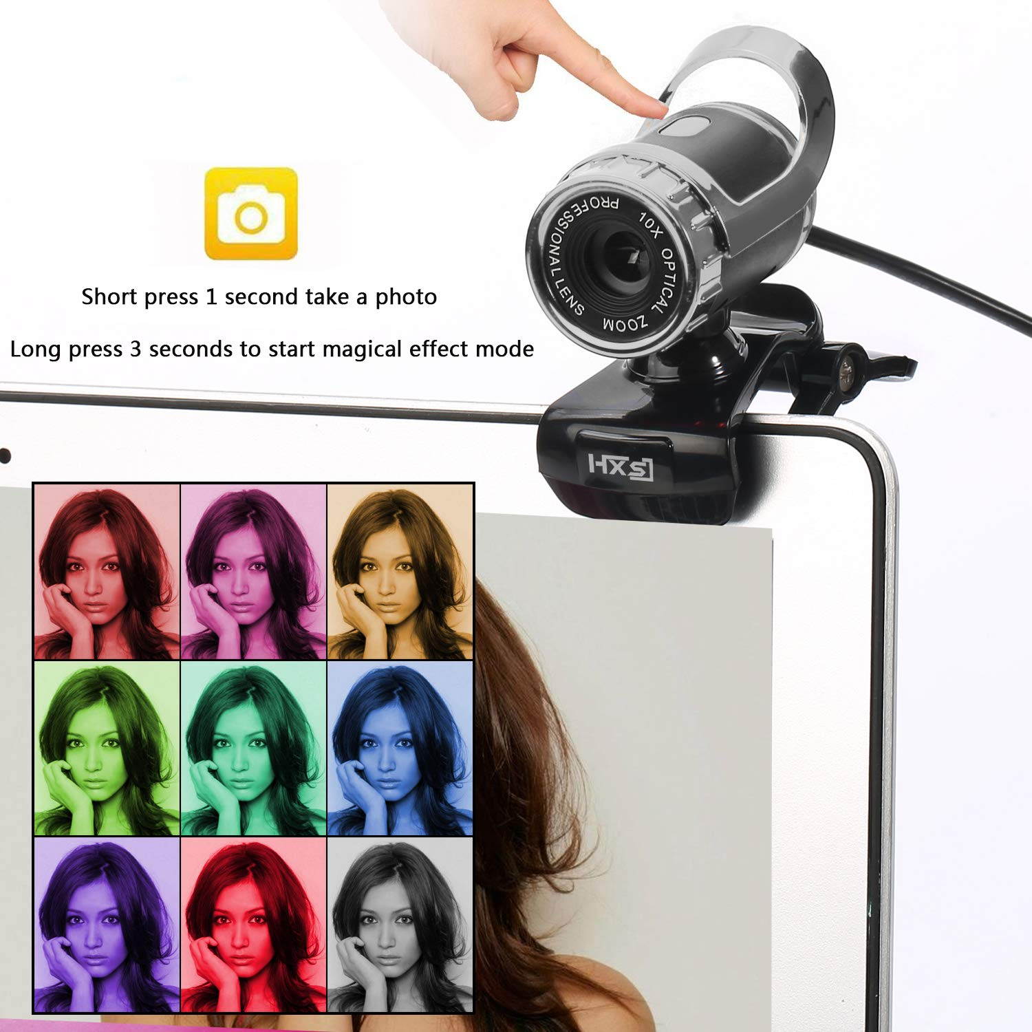 Werleo USB Webcam 480P HD Video with Microphone Web Cam USB Plug and Play Recording for PC Computer Laptop for Mac Windows XP 7 8 10 and Android TV