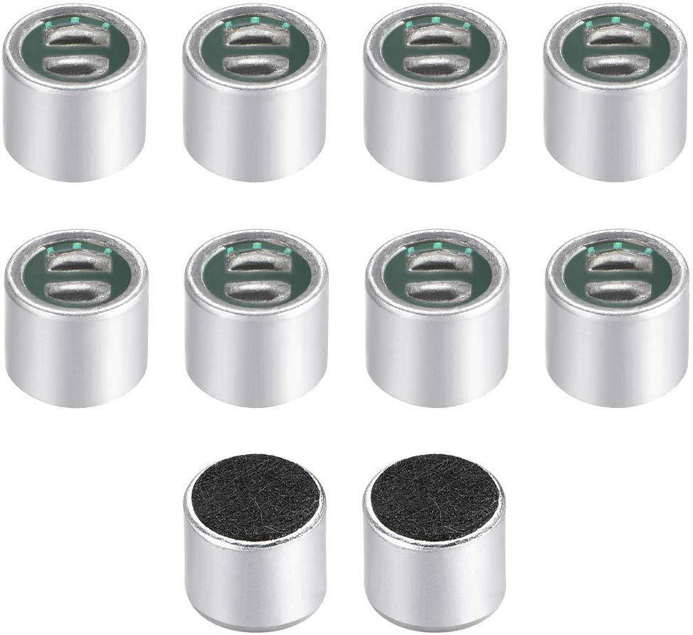 uxcell 6050 50dB Electret Microphone Pickup 6mm x 5mm Cylindrical Condenser MIC with Solder Joint for PCB 10 Pcs