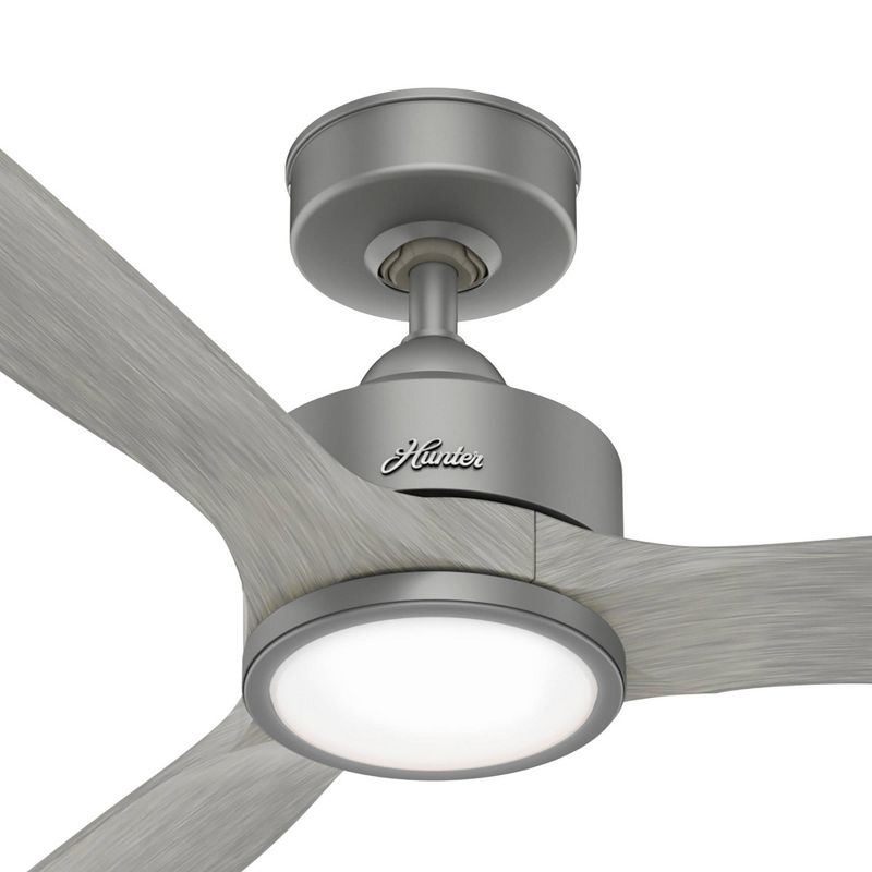 52" Park View Damp Rated Ceiling Fan with Remote Silver (Includes LED Light Bulb) - Hunter Fan