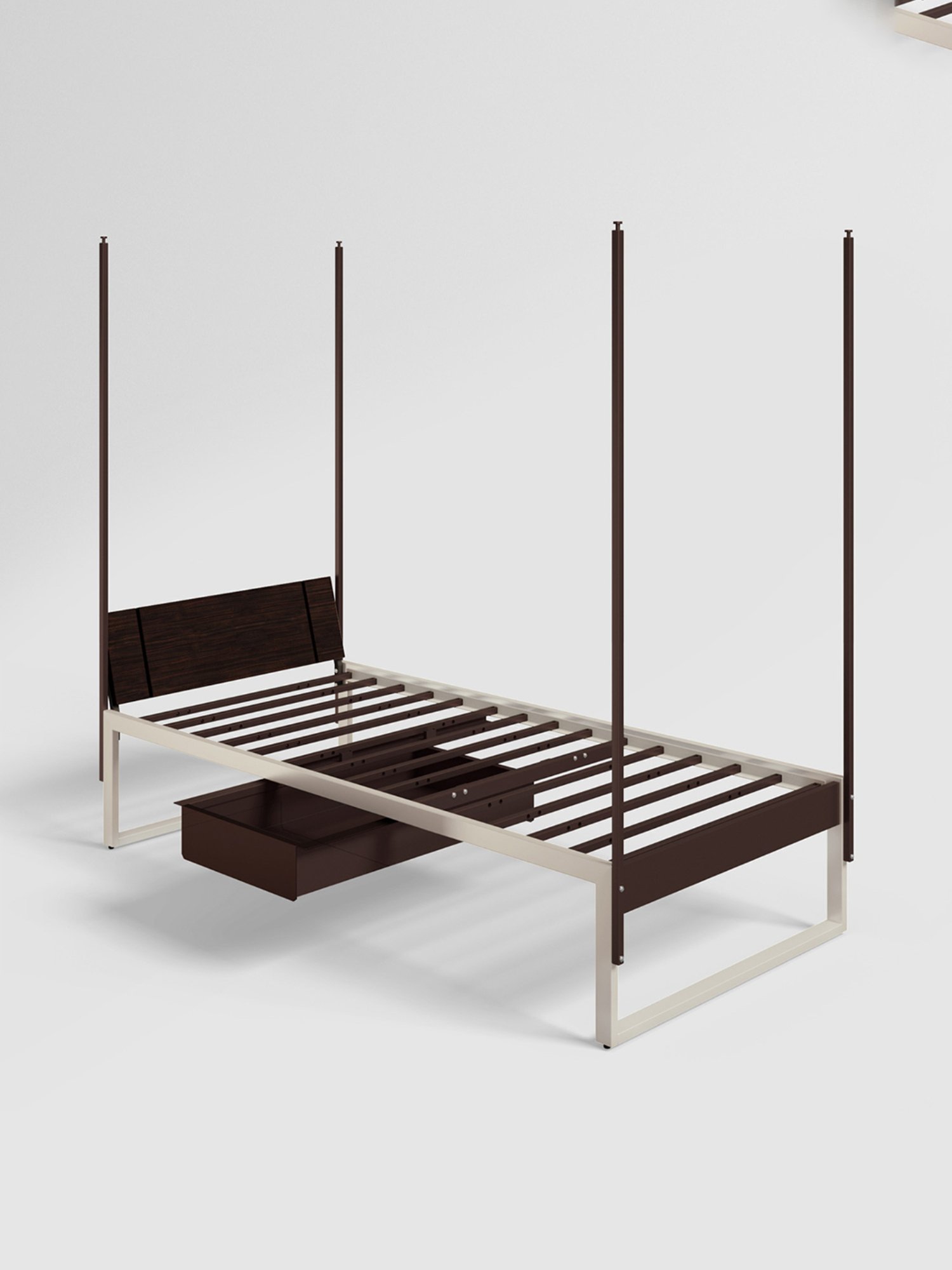 Nilkamal Riva Black Engineered Wood King Size Bed with Storage