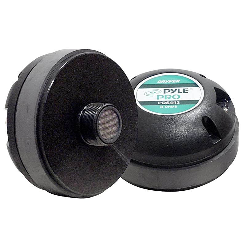 175 Inch Titanium Horn Driver 500W High Power Car Audio MidrangeTweeter Compression Horn Driver System w Aluminum Voice Coil 120kHz Frequency 105 dB 8Ohm 30 oz Magnet Structure  PDS442