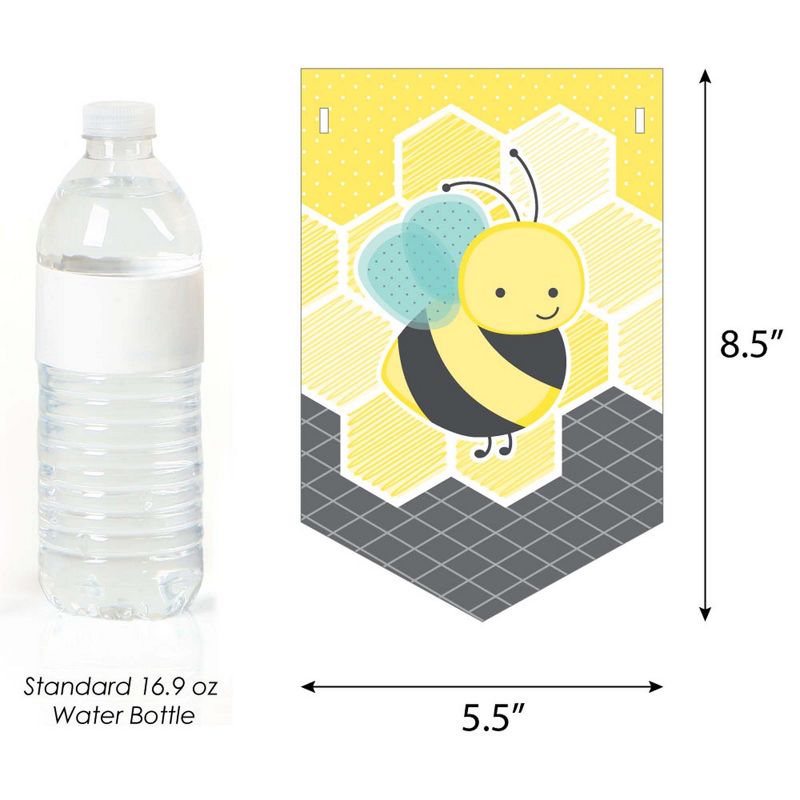 Big Dot of Happiness Honey Bee - Birthday Party Bunting Banner - Birthday Party Decorations - Happy Birthday