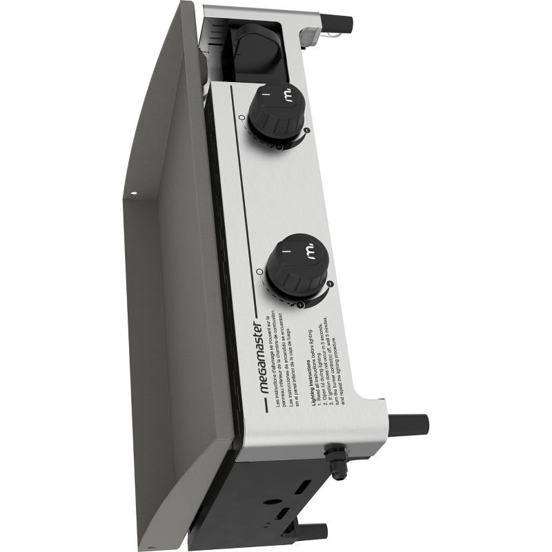 Megamaster 820-0054FSP Portable 2 Burner Griddle Tabletop with Stainless Steel Spatula