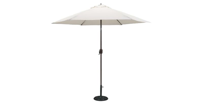 9' Round Aluminum Patio Umbrella Antique White