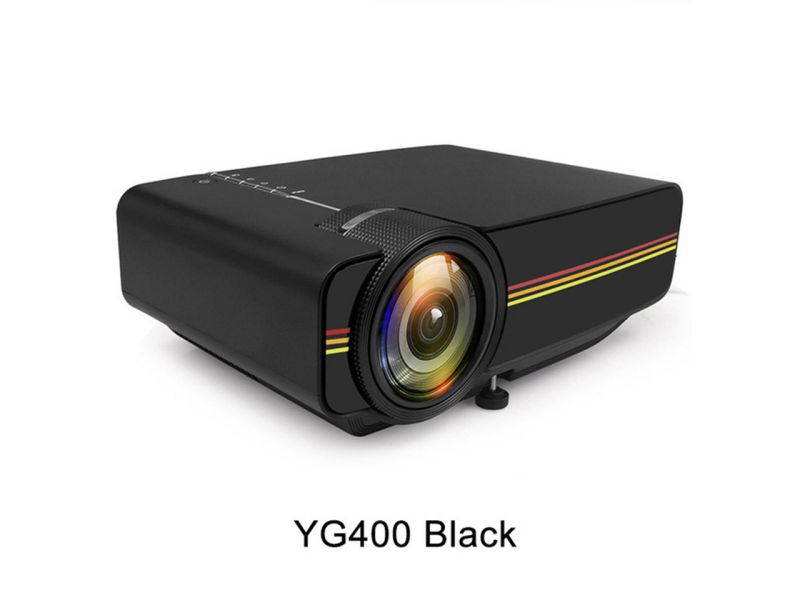 YG400 Mini Portable LED Projector 1000Lumens 800*480dpi LCD HomeTheater Projector Support 1080P Proyector HDM VGA USB Projector