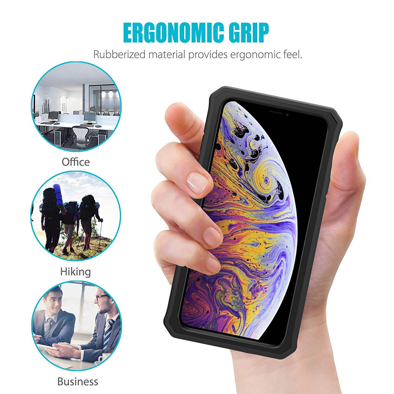 iPhone Xs Max Battery Case, ZeroLemon 8000mAh 6.5inches Rugged Juicer Extended Rechargeable Battery with TPU Case for iPhone Xs Max - Black