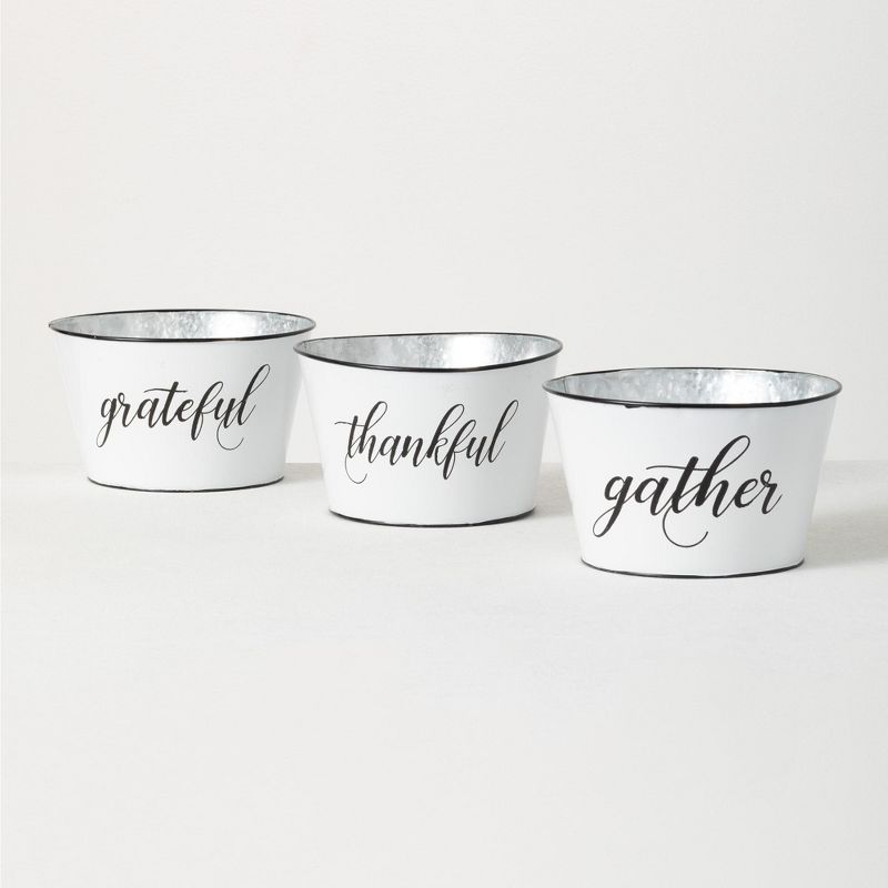 Set of 2 Metal Planters White - CosmoLiving by Cosmopolitan