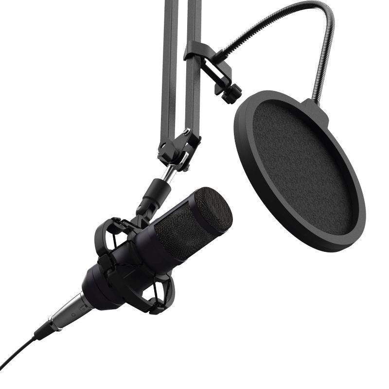 Tzumi ONAIR ProShield Microphone Pop Filter with Flexible Neck & Clamp-On Base - Black