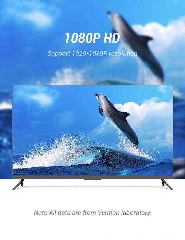 HDMI to VGA Adapter, Vention Gold Plated Active HDMI to VGA Converter(Male to Female) with Audio and Power Supply Digital Audio Video Adapter for TV Stick,Laptop,Raspberry Pi,Xbox,PS4