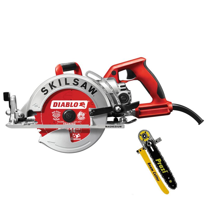 Skilsaw 7-1/4-Inch Magnesium Worm Drive Circular Saw & 12 Inch Beam Cutter