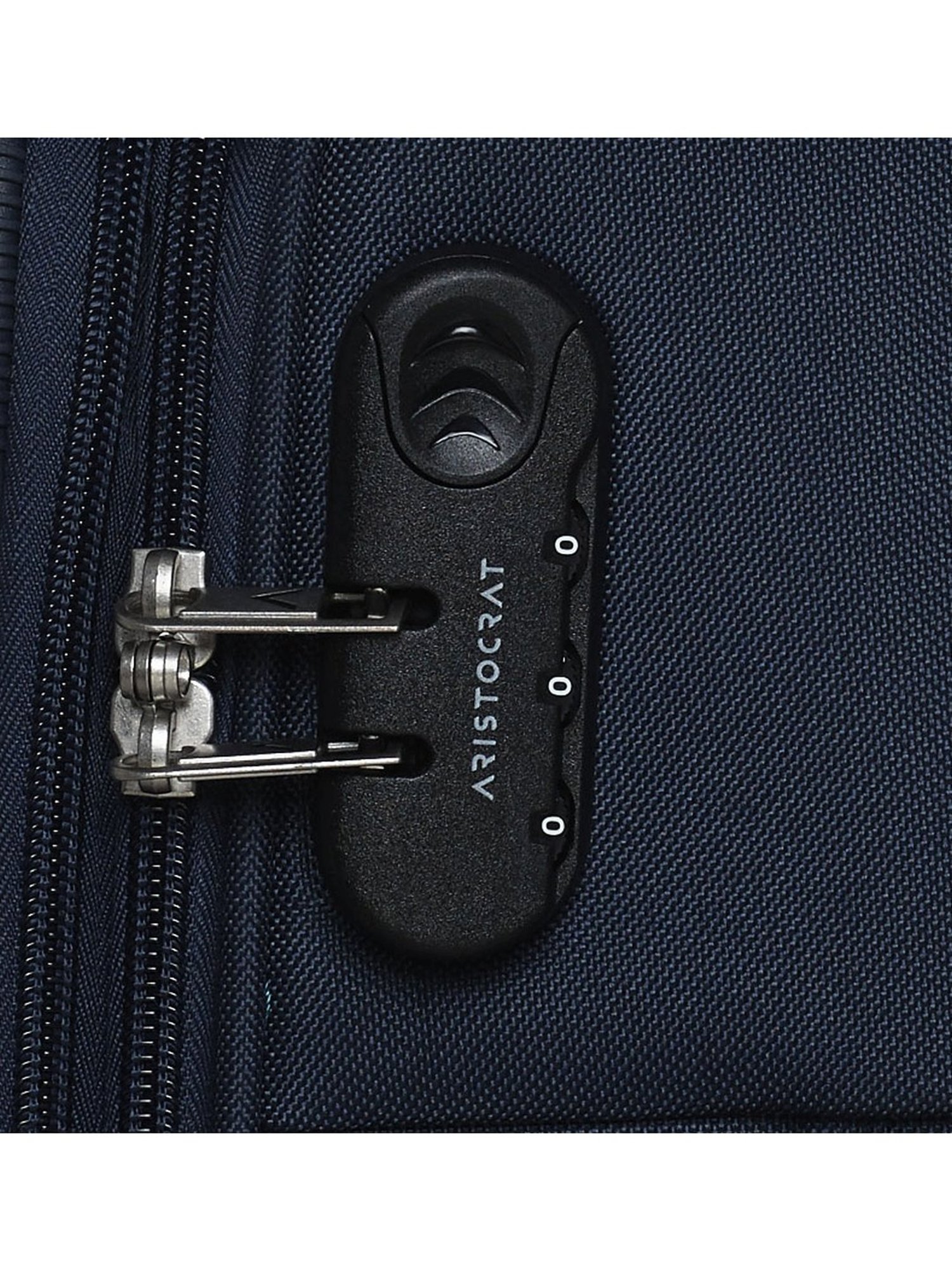 Aristocrat Avalon Blue 4 Wheel Small Soft Cabin Trolley - 37 cm