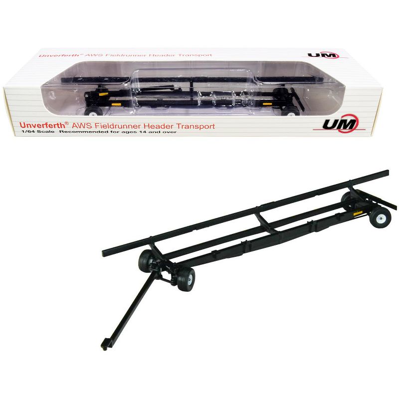 Unverferth AWS Fieldrunner Header Transport Black 1/64 Diecast Model by SpecCast