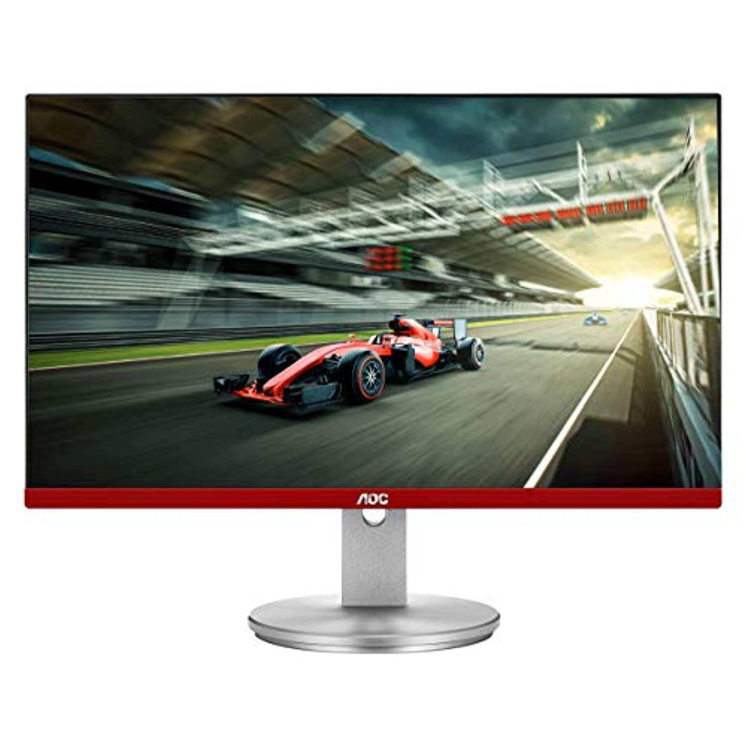 AOC Limited Edition G2490VXS 24" class Frameless Gaming Monitor with Silver Stand, FHD 1920x1080, 1ms 144Hz, FreeSync Premium, 126% sRGB / 93% DCI-P3, 3Yr Re-Spawned zero dead pixels Black (G2490VXS)