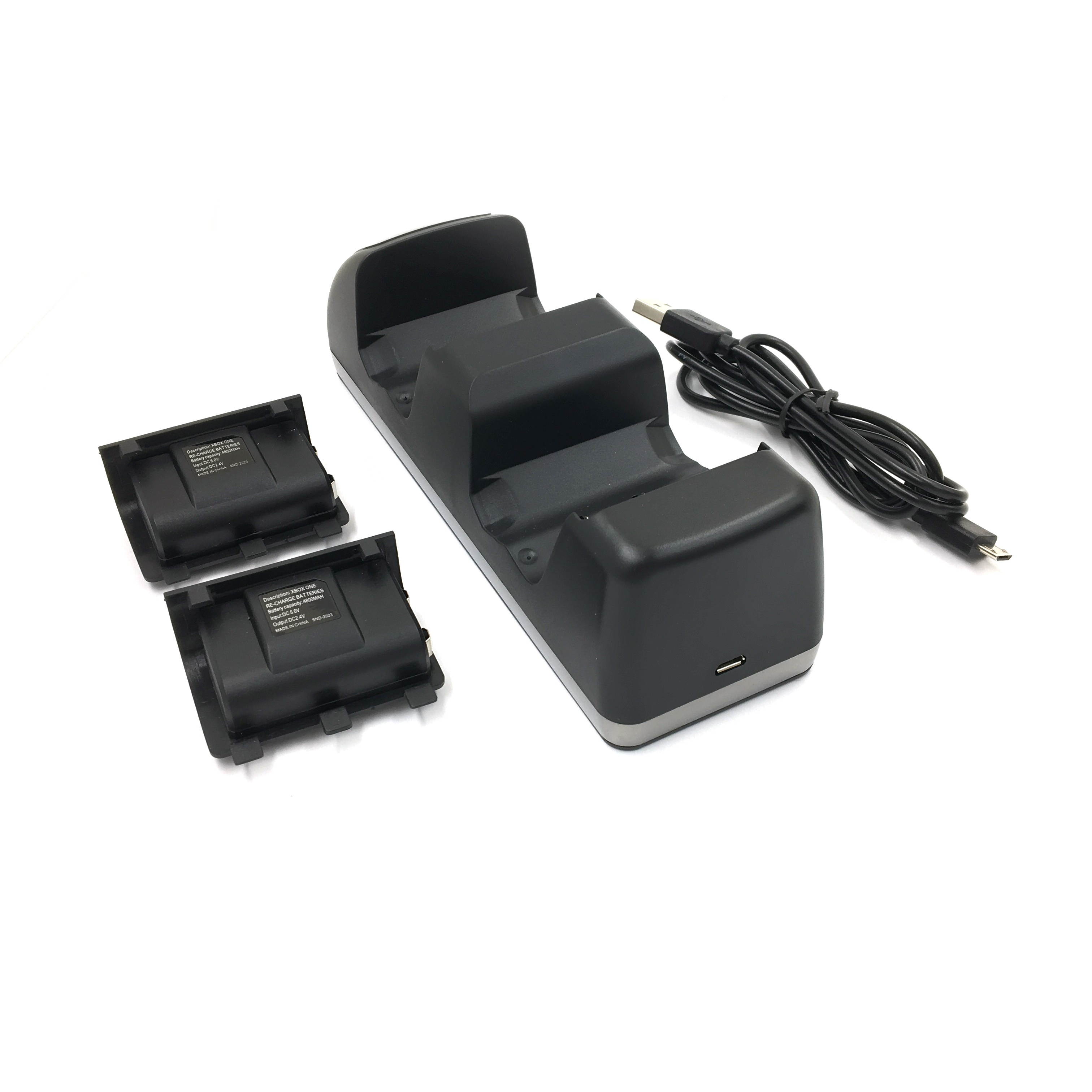 REYTID Dual Controller Charging Dock Compatible with Xbox One X Slim - Includes 2 Rechargeable Batteries - Cradle Port Battery