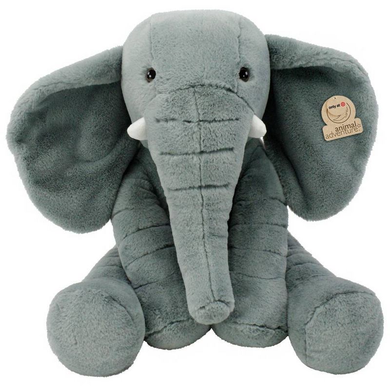 Animal Adventure Jumbo Elephant 21.5" seated Stuffed Animal