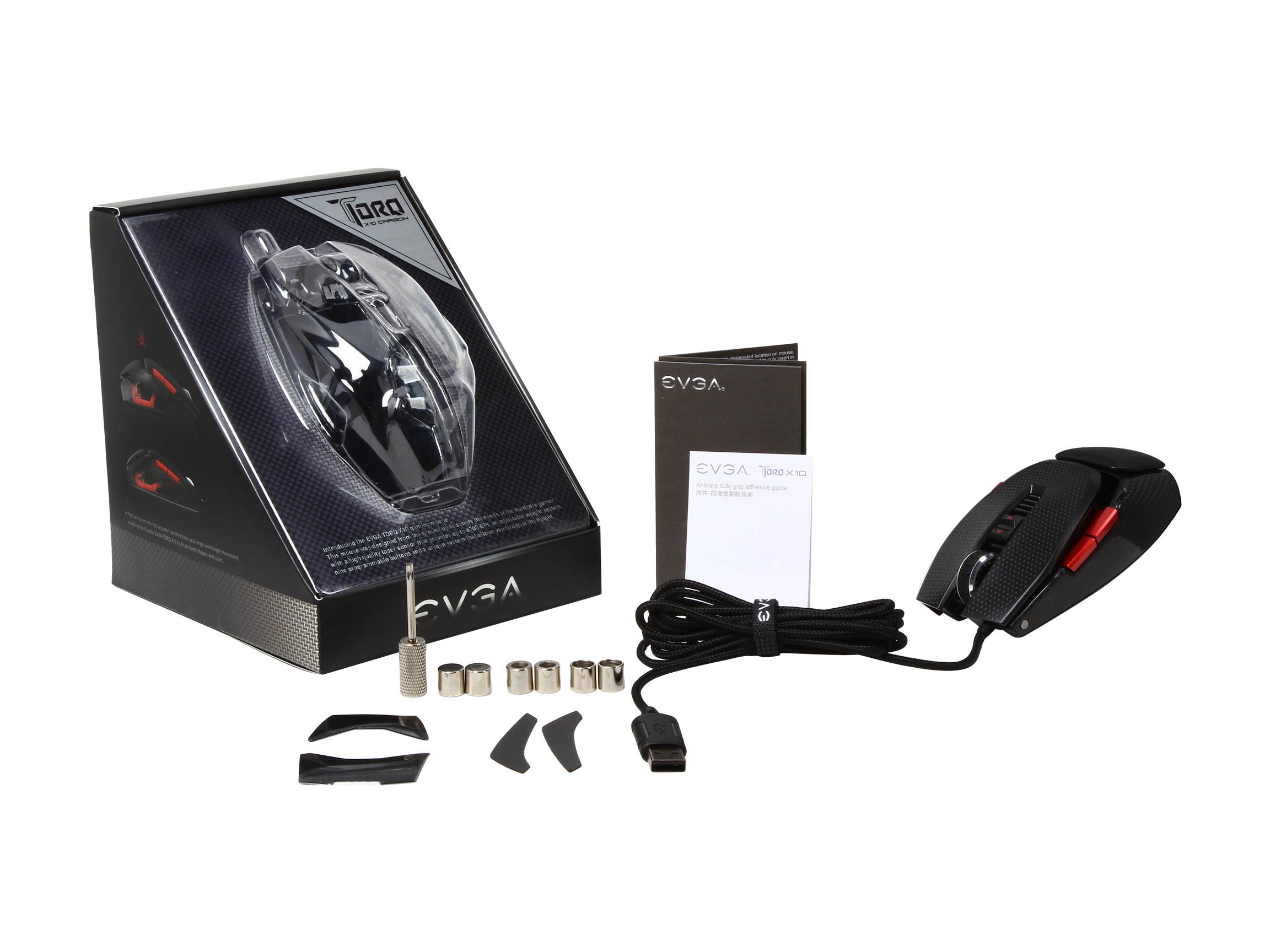 EVGA TORQ X10 Carbon 901-X1-1102-KR Black Wired Laser Gaming Mouse