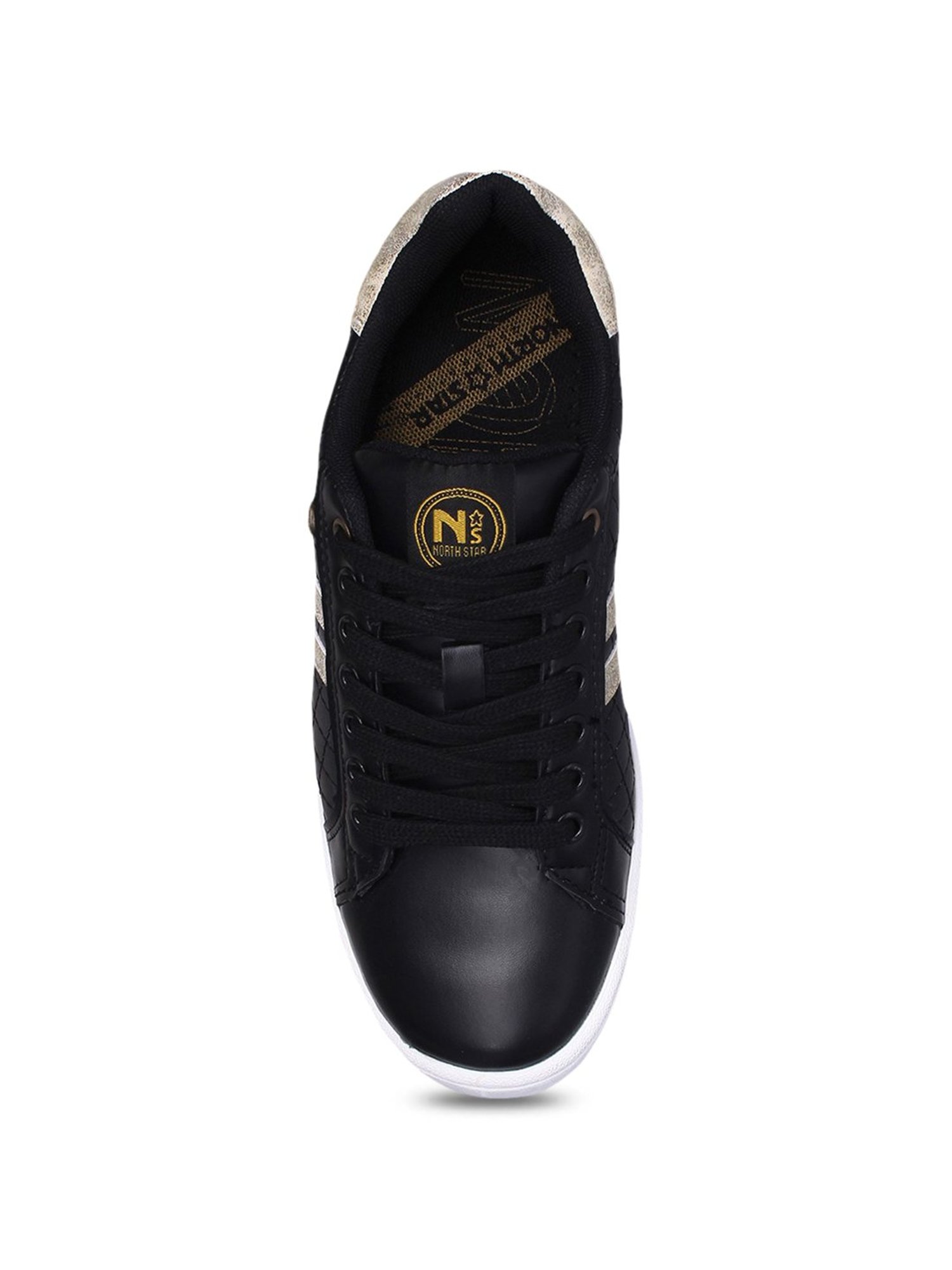 North Star by Bata Women's Compus Black Sneakers