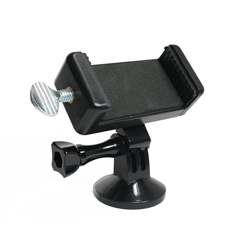 Chrome Plated Magnetic Camera & Phone Mount w/Quick Clip for Sports Camera, or Phone. Great for Video, Pictures, Livestreaming, or WOD. (Lg. Clip Magnet)