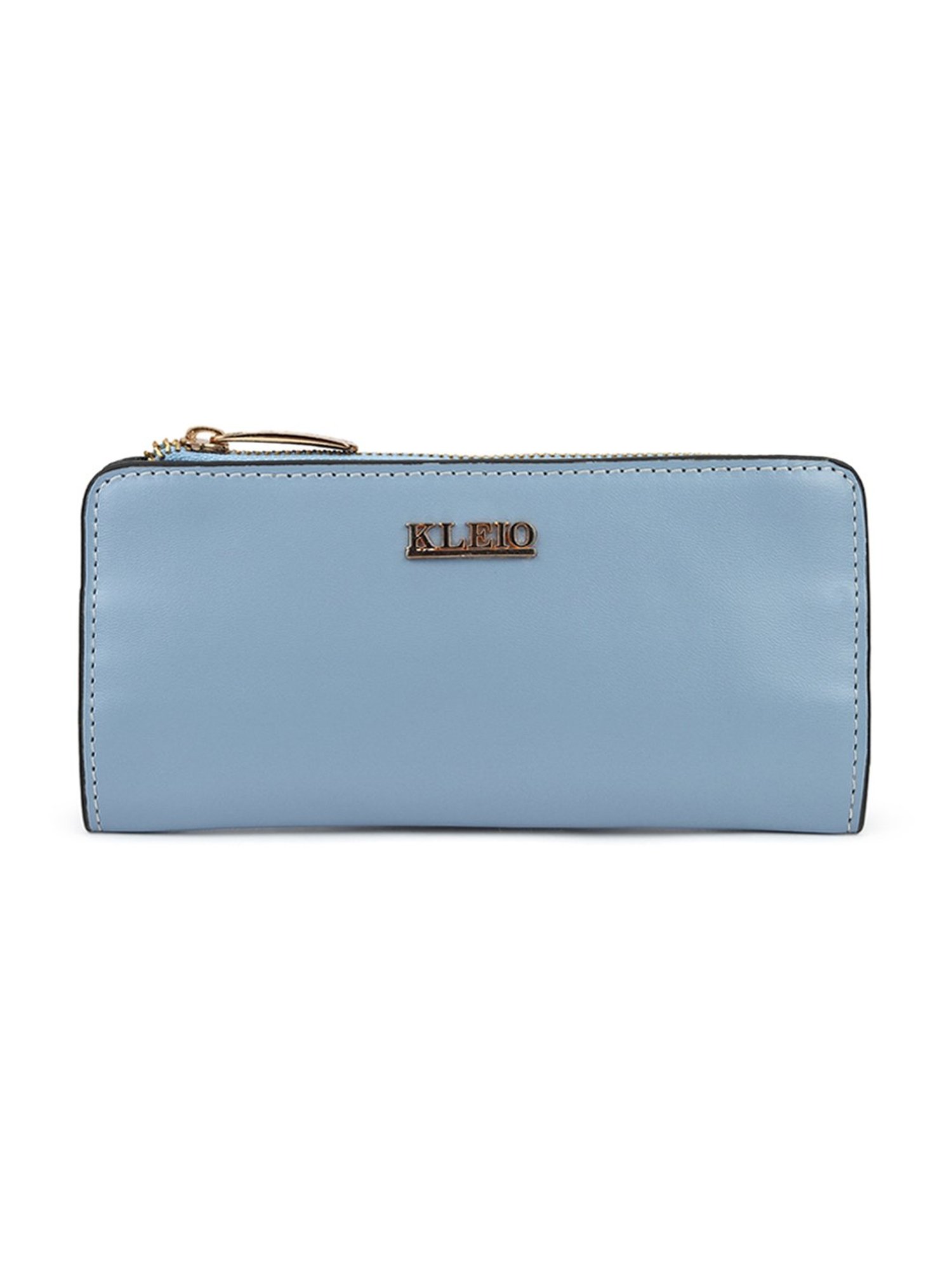 KLEIO Turquoise Color Block Wallet for Women