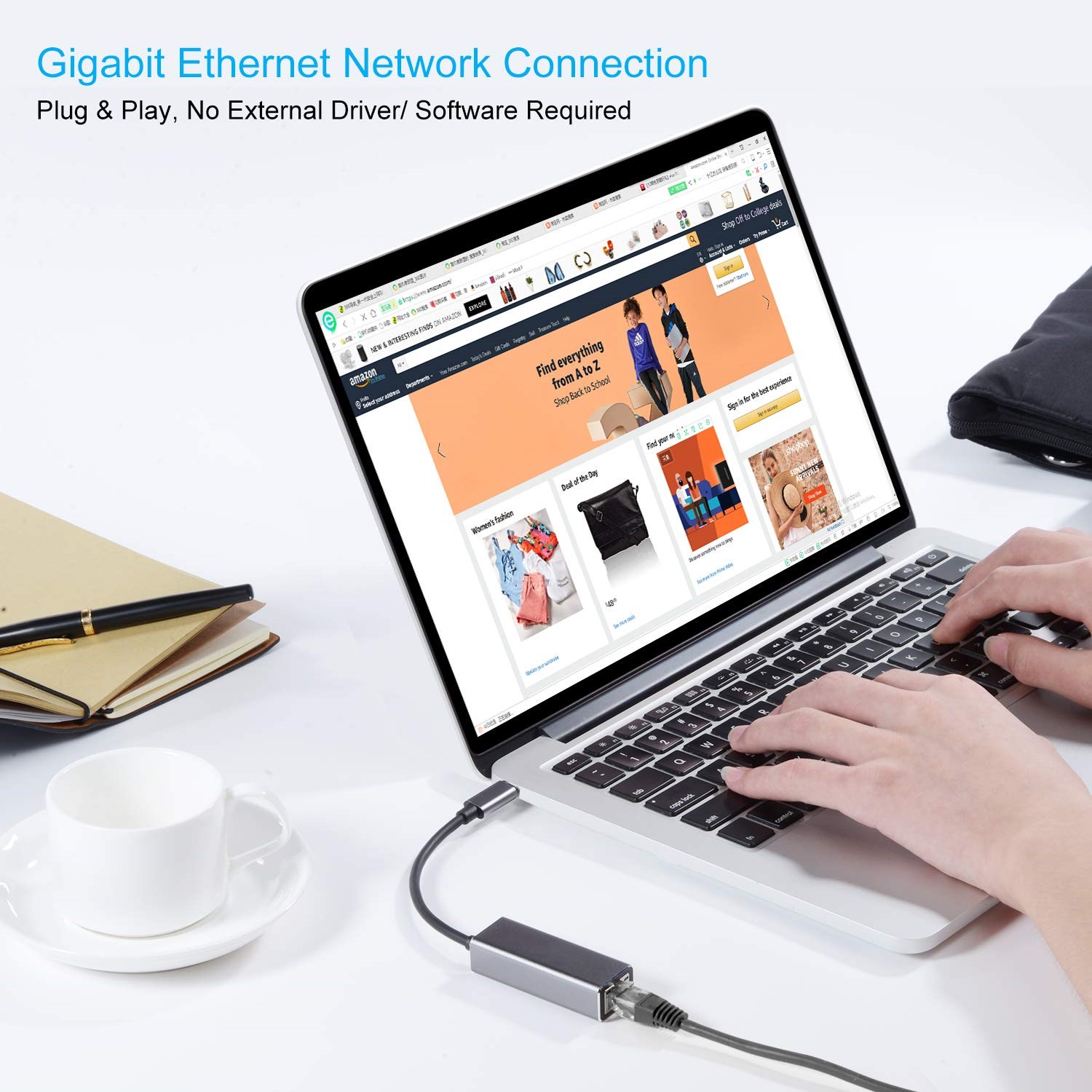 USB C Hub Triple Display 11 in 1 USB C Adapter Docking Station Dual 4K HDMI+VGA 4 USB Ports 100W Power Delivery Ethernet Port SD/TF Card Compatible for MacBook ChromeBook MateBook