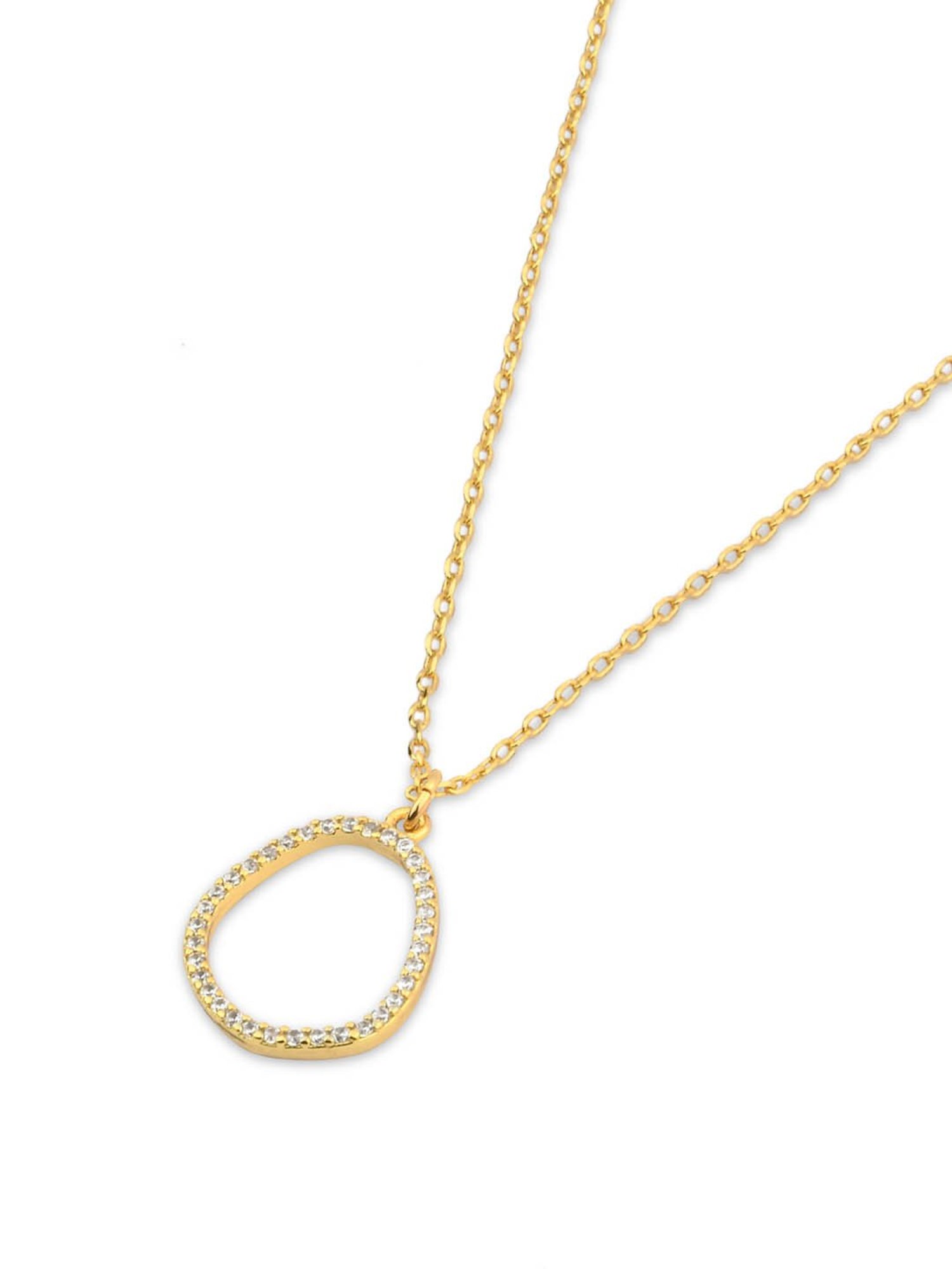 Accessorize London Z Real Gold-plated CZ Sparkle Pendant Necklace for Women
