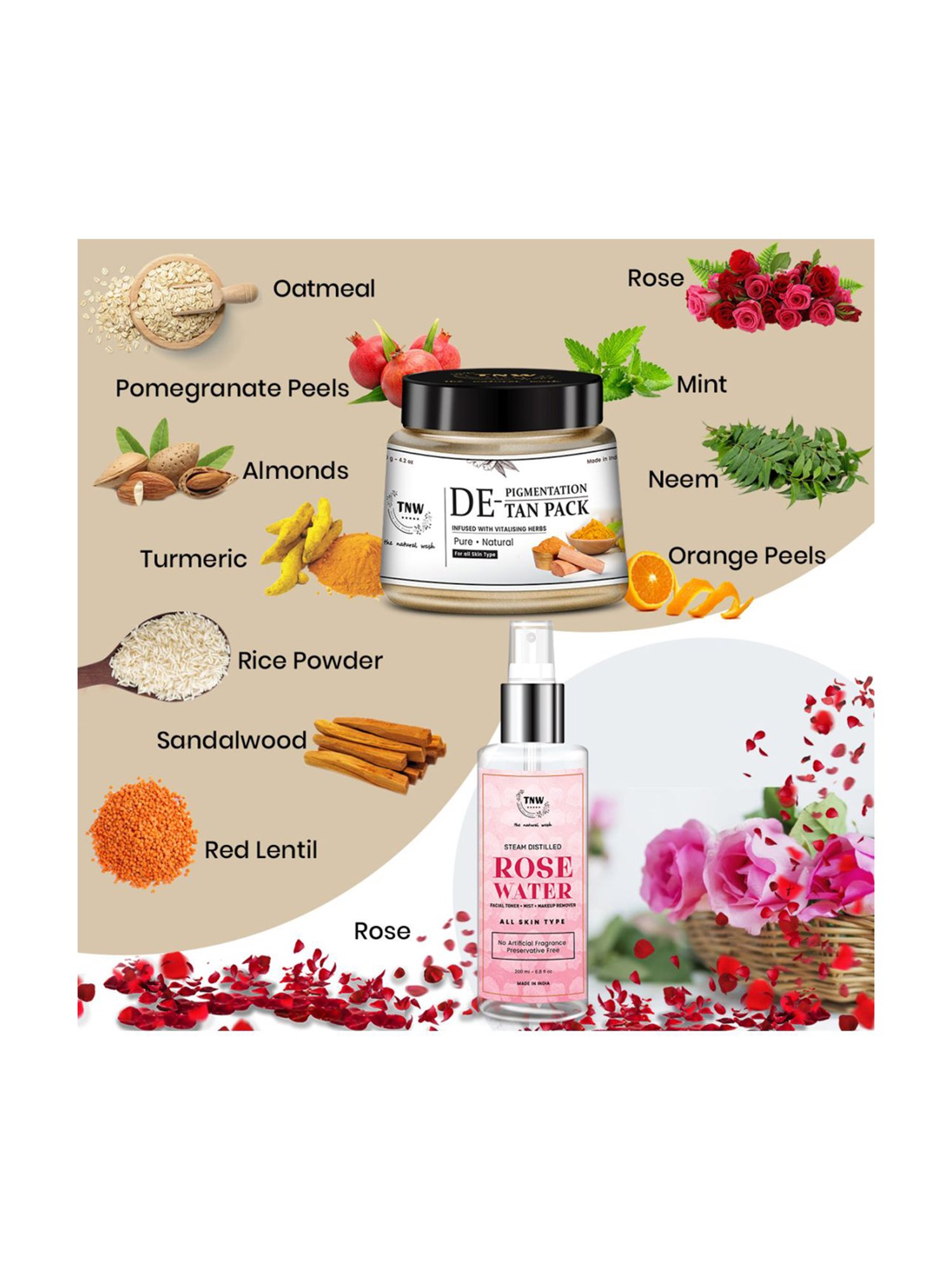 TNW-The Natural Wash DTAN & Rose Water