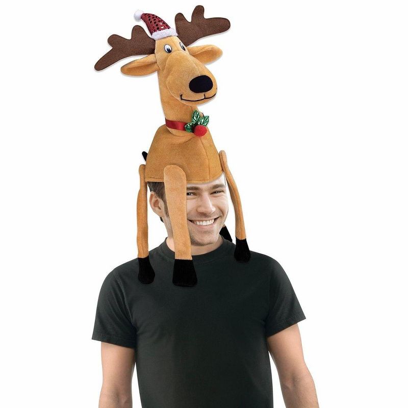 Forum Novelties Plush Reindeer Hat Adult Costume Accessory