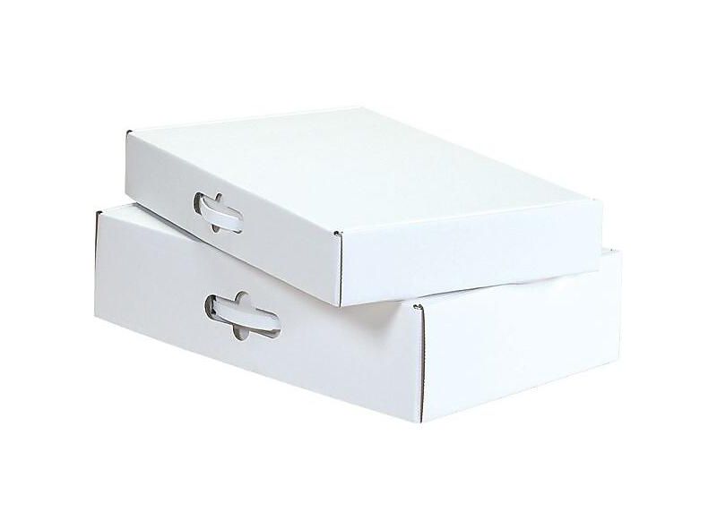 The Packaging Wholesalers 18-1/4" x 11-3/8" x 2-11/16" Carrying Case with Plastic Handle BSMFLECC2