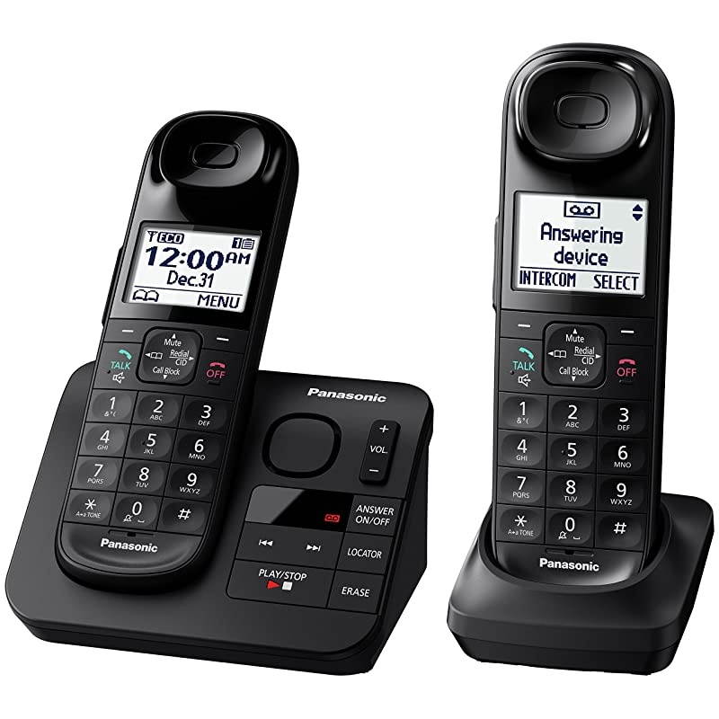 KXTGL432B Dect60 2Handset Landline Telephone Black