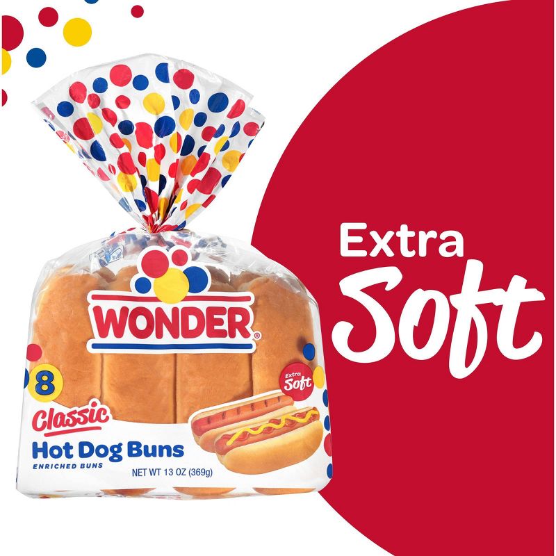 Wonder White Hot Dog Buns - 12oz/8ct