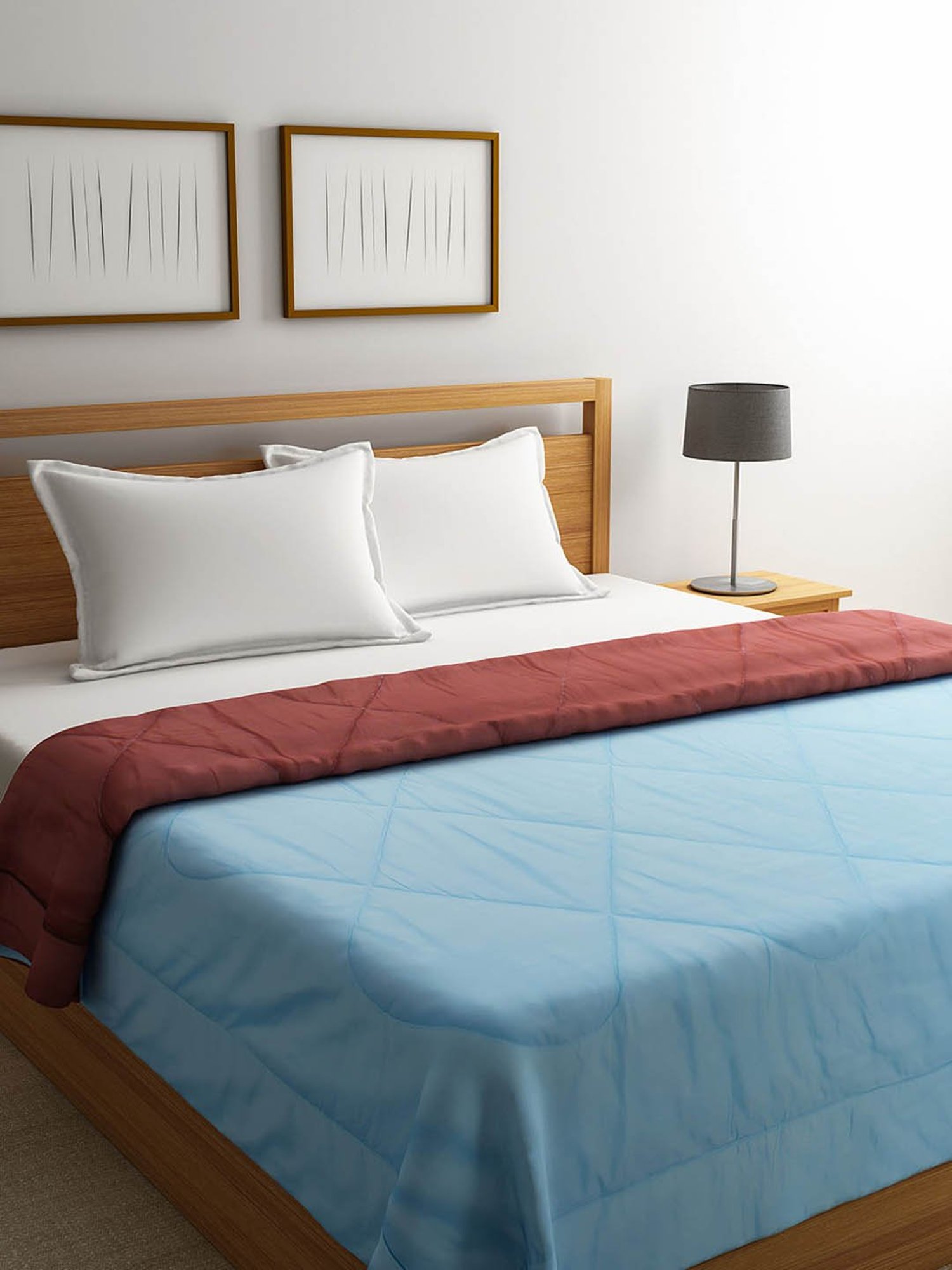 Romee Sky Blue 150 TC Comforter - Set of 1