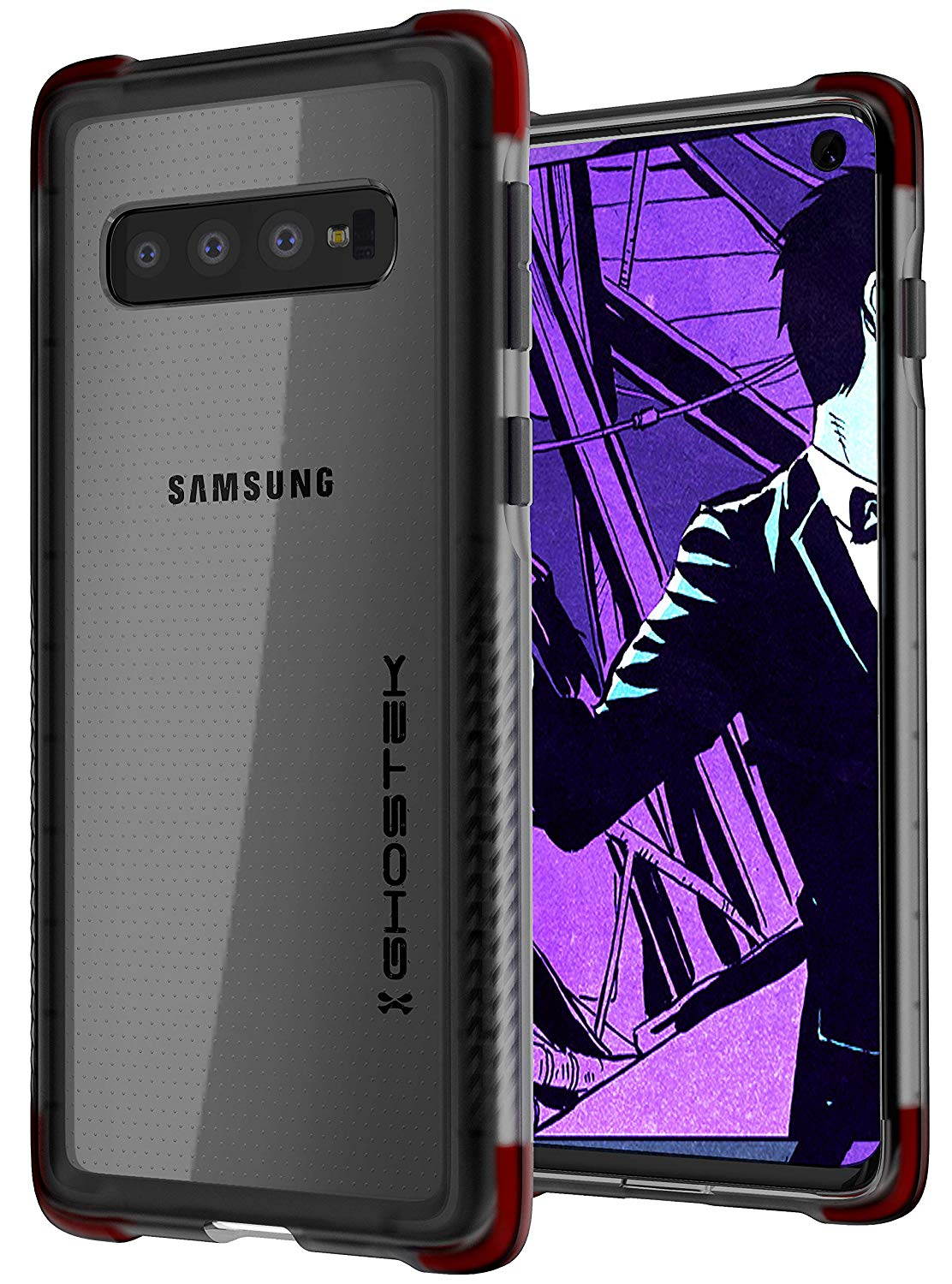 Ghostek Covert Clear Galaxy S10 Case with Super Slim Thin Design and Anti-Slip Grip Tough Shockproof Heavy Duty Protection and Wireless Charging Compatible for 2019 Galaxy S10 (6.1 Inch) - (Clear)