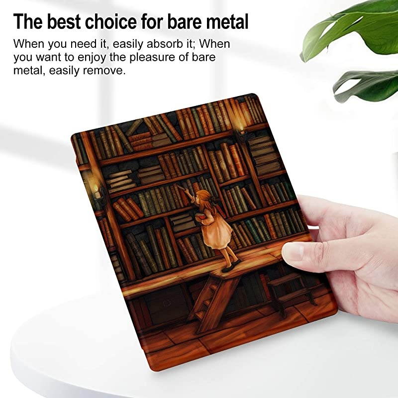 Colorful Case for All-New Kindle Oasis (10th Gen, 2019 Release & 9th Gen, 2017), Premium PU Leather Cover with Auto Wake/Sleep, Strong Adsorption for 7&rsquo;&rsquo;Kindle Oasis, The Boy and Fox